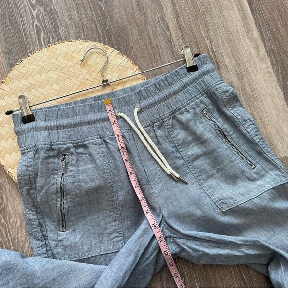 Athleta Cabo linen wide leg pants blue‎ women’s size 10 - Picture 5 of 10